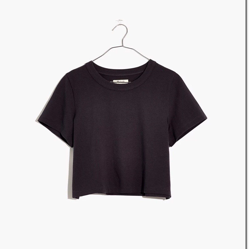 Madewell Luxe Boxy Crop Tee